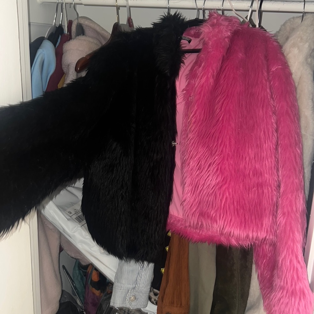Half half fur coat